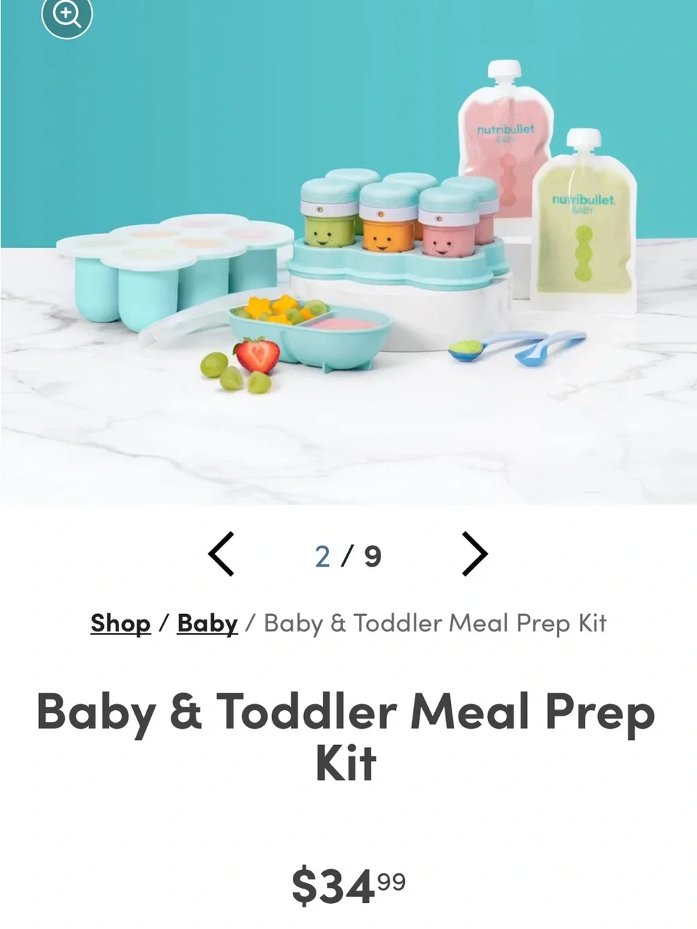 Nutribullet Baby Bullet Blender with Meal Prep Kit